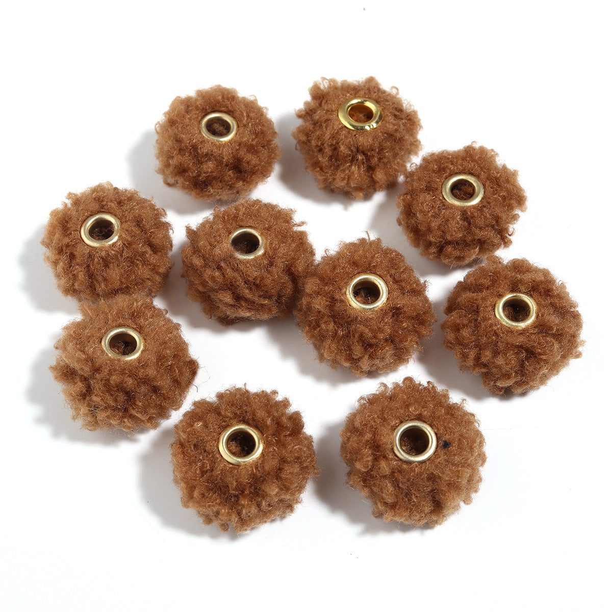 Wholesale 10pcs Colorful Fuzzy Spacer Beads